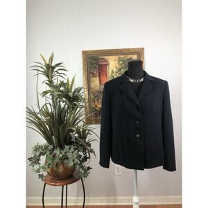 Le Suit Essentials Women Jacket 3 Buttons Front Office Siren Preppy Size 12P